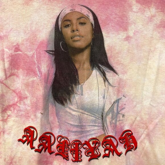 Aaliyah Tie dye Retro Style RnB Tshirt size Small - Picture 2 of 4